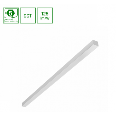 Oprawa liniowa ALLDAY BASIC 40W CCT 230V IP20 1203x42x37mm czarny (SLI047301CCT_PW)